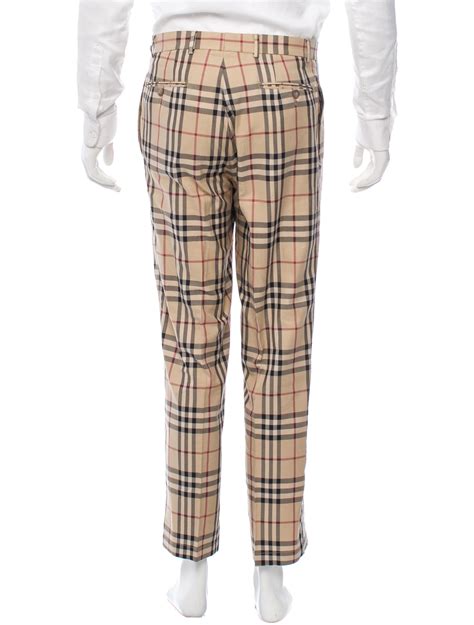 burberry plaid pants mens|burberry nova check trousers men's.